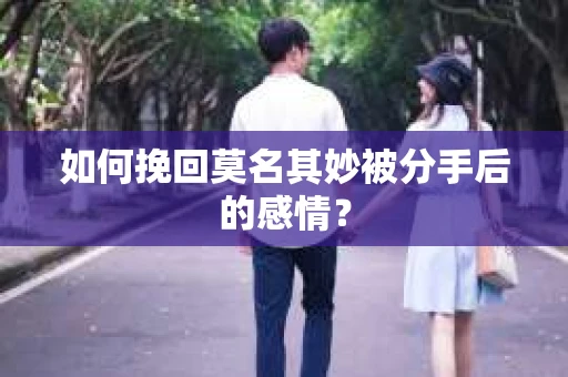 如何挽回莫名其妙被分手后的感情？