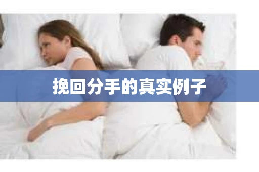 挽回分手的真实例子