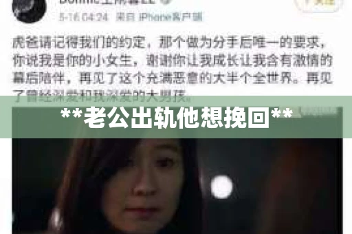 **老公出轨他想挽回**