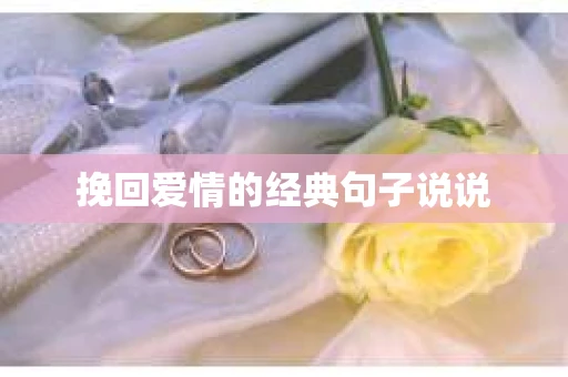 挽回爱情的经典句子说说
