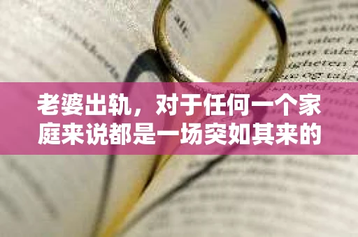 老婆出轨，对于任何一个家庭来说都是一场突如其来的风暴。面对这样的困境，如何挽回婚姻，重拾家庭的和谐，成为了许多人迫切想要了解的问题。今天，我们就来聊聊这个敏感而现实的话题——老婆出轨最好的挽回办法。