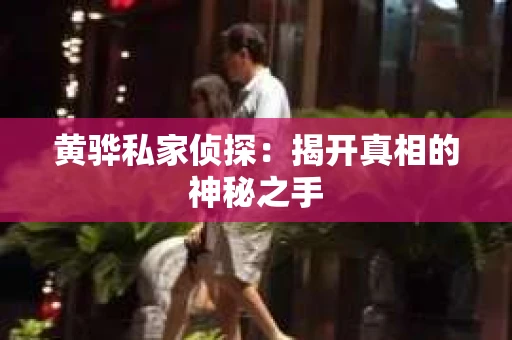 黄骅私家侦探：揭开真相的神秘之手