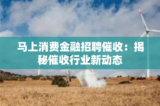 马上消费金融招聘催收：揭秘催收行业新动态
