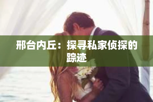 邢台内丘：探寻私家侦探的踪迹