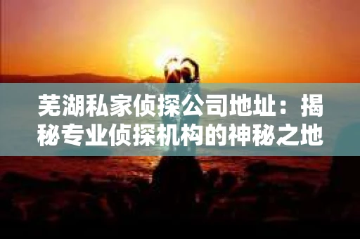芜湖私家侦探公司地址：揭秘专业侦探机构的神秘之地