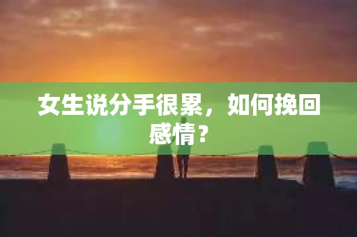 女生说分手很累,如何挽回感情? 女生说分手很累,如何挽回感情?