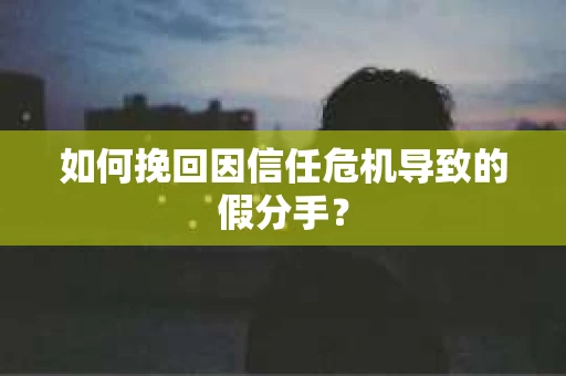 如何挽回因信任危机导致的假分手？