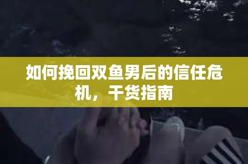 如何挽回双鱼男后的信任危机，干货指南