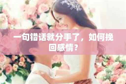 一句错话就分手了，如何挽回感情？