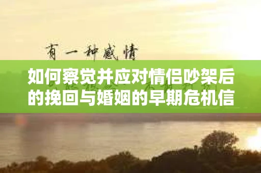 如何察觉并应对情侣吵架后的挽回与婚姻的早期危机信号？