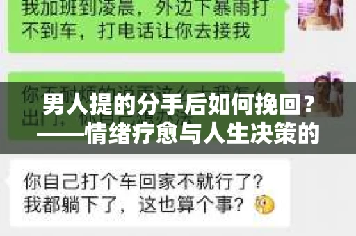 男人提的分手后如何挽回?——情绪疗愈与人生决策的干货指南 男人提的分手后如何挽回?——情绪疗愈与人生决策的干货指南