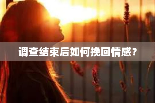 调查结束后如何挽回情感？