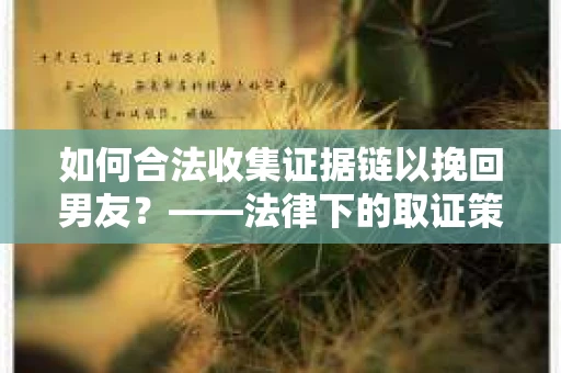 如何合法收集证据链以挽回男友？——法律下的取证策略与实践