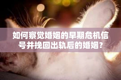 如何察觉婚姻的早期危机信号并挽回出轨后的婚姻？
